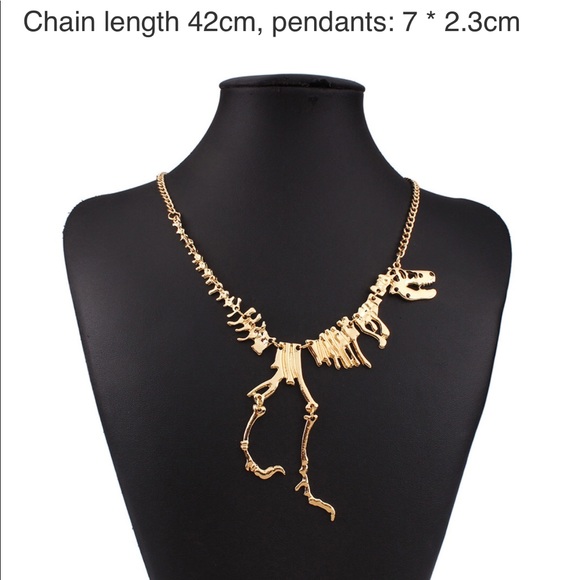 Gold T-Rex Necklace - Picture 5 of 5